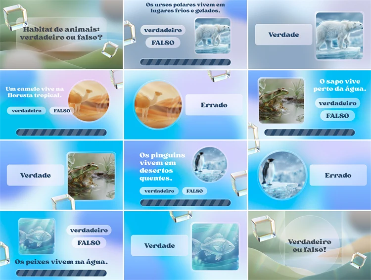 Habitat dos Animais: Verdadeiro ou Falso?